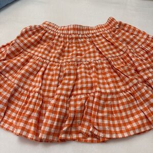 Princess Polly Orange Checkered Skirt